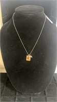 Sterling chain with Cancer survivor pendant
