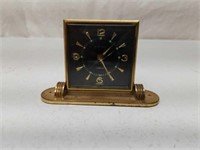 MCM Elg-Art Jeweled Germany Brass Table Clock