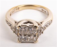 14K White Gold & Diamond Engagement Ring.