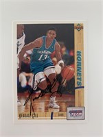 Kendall Gill signed basketball card