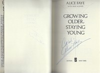 Growing Older, Staying Young Alice Faye signed boo