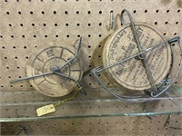 2 Wooden Pulleys