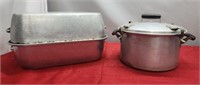Waterless cooker and roasting pan