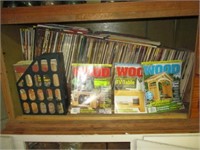 Shelf of wood working books