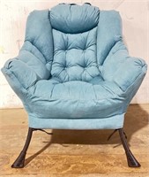 FM4292  holly home fabric Large lazy chair Blue