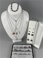 Silver Necklaces, Pendants, Rings, Earrings