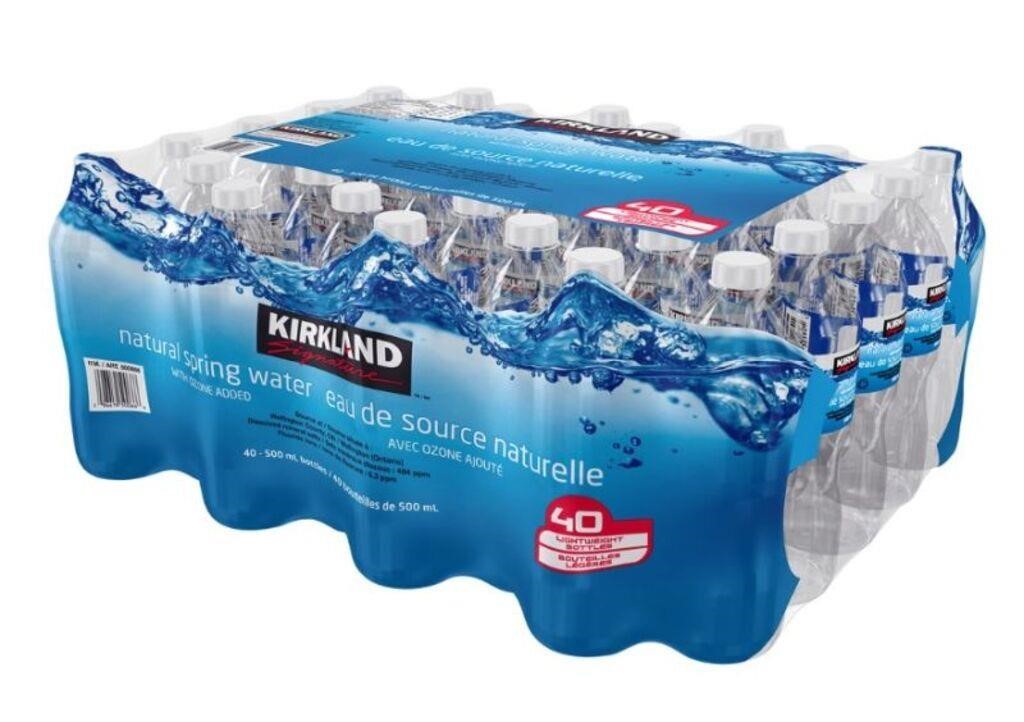 (2) 40-Pk Kirkland Signature Natural Spring Water,