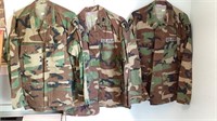 Four vintage US army camouflage blouses.   1733