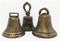 Lot of 3 Metal Bells