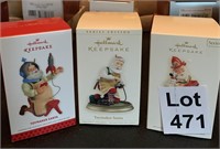 Hallmark Keepsake Ornaments Santas Lot of 3