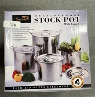 Carvelli Multipurpose Stock Pot with Cover 4pcs ,