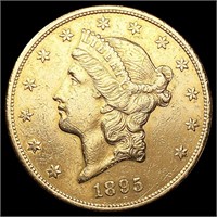 1895-S $20 Gold Double Eagle CLOSELY UNCIRCULATED