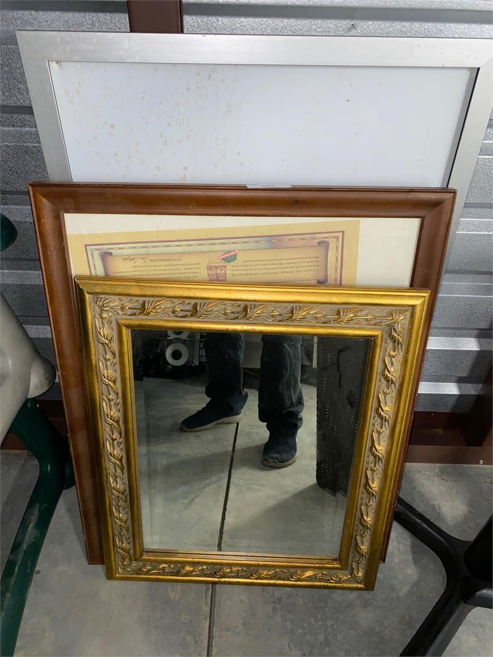 Assorted Framed Pictures & Mirror