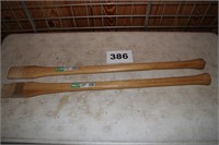 2 AXE HANDLES