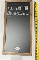 All I want for Christmas chalkboard checklist