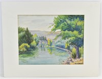 Helen Shepard James Truckee River Watercolor