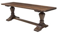 TUSCAN CARVED REFECTORY DINING TABLE 19TH C