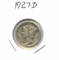 1927-D Mercury Silver Dime