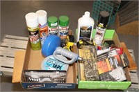 Paint, degreaser, assorted tools