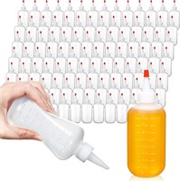 Mifoci 100 Pcs Squeeze Bottle Red Cap