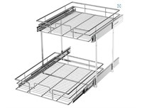 2 Tier Pull Out Cabinet Organizer 17x21inch