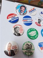 Lot of Political Button Pins to Include Bush,