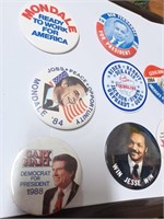 Lot of Political Button Pins to Include Mondale