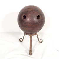 Vintage Burl Wood Bowling Ball