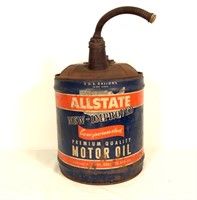(5) Gallon Allstate Motor Oil Can