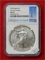 2020 American Eagle NGC  MS70 1 Ounce Silver