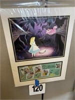 DISNEY ALICE & CHESHIRE 1ST DAY ISSUE STAMP
