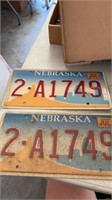 Lot of vintage Nebraska license plates local p