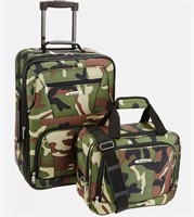 Rolling Luggage Travel Carry-On Suitcase - 2Pc