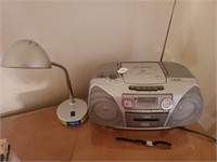 Cd/Radio/Tape Player Boombox & Desk Lamp