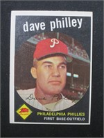 1959 TOPPS #92 DAVE PHILLEY PHILLIES VINTAGE