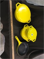 5Pc Yellow Cookware