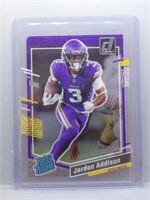 Jordan Addison 2022 Donruss Clear Rookie