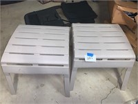PAIR OF NEW TOUGH PLASTIC TABLES SEATS?