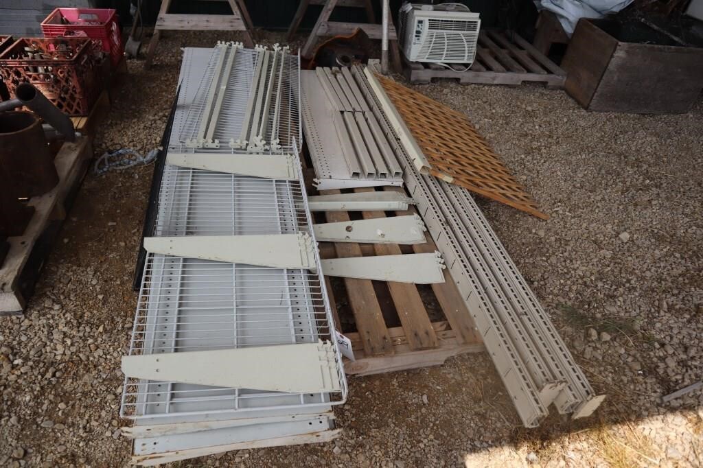 Pallet of Shelving and Gate