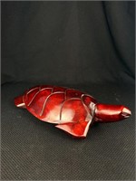 17" Handcrafted Wood Sea Turtle