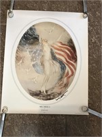 Vintage Louis Icart Ms America Print Signed