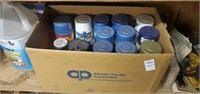 Box of spray paint, and air conditioning oil