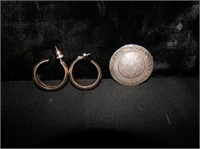 Jewelry- marked 925 Mexico sterling-earrings & pin