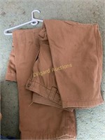 Carhart (2) Regular pants, (2) bib overalls