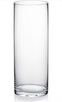 5 clear cyclones glass vases 10x3.5"