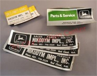 4 each dealer decals  "3 types" Nikodym Implement