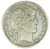 About UNC 1904 Barber Half Dollar