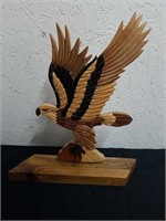 11x 11.5 in wooden Eagle decor