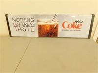 Diet Coke Plastic Advertising Sign - 13 x 49
