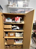 Contents on and in Cabinet Craft and Art Supplies